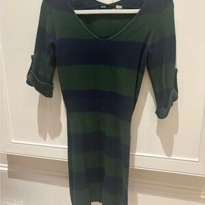 BDG Navy and Forest Green Knit Sweater